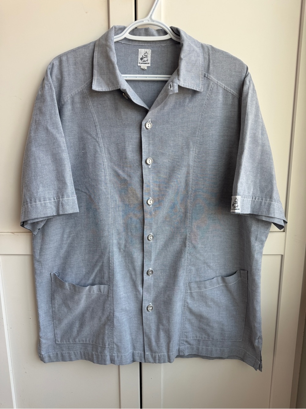 Vintage Mid Century W. Laframboise Men’s Large Chambray Button-Up Shirt